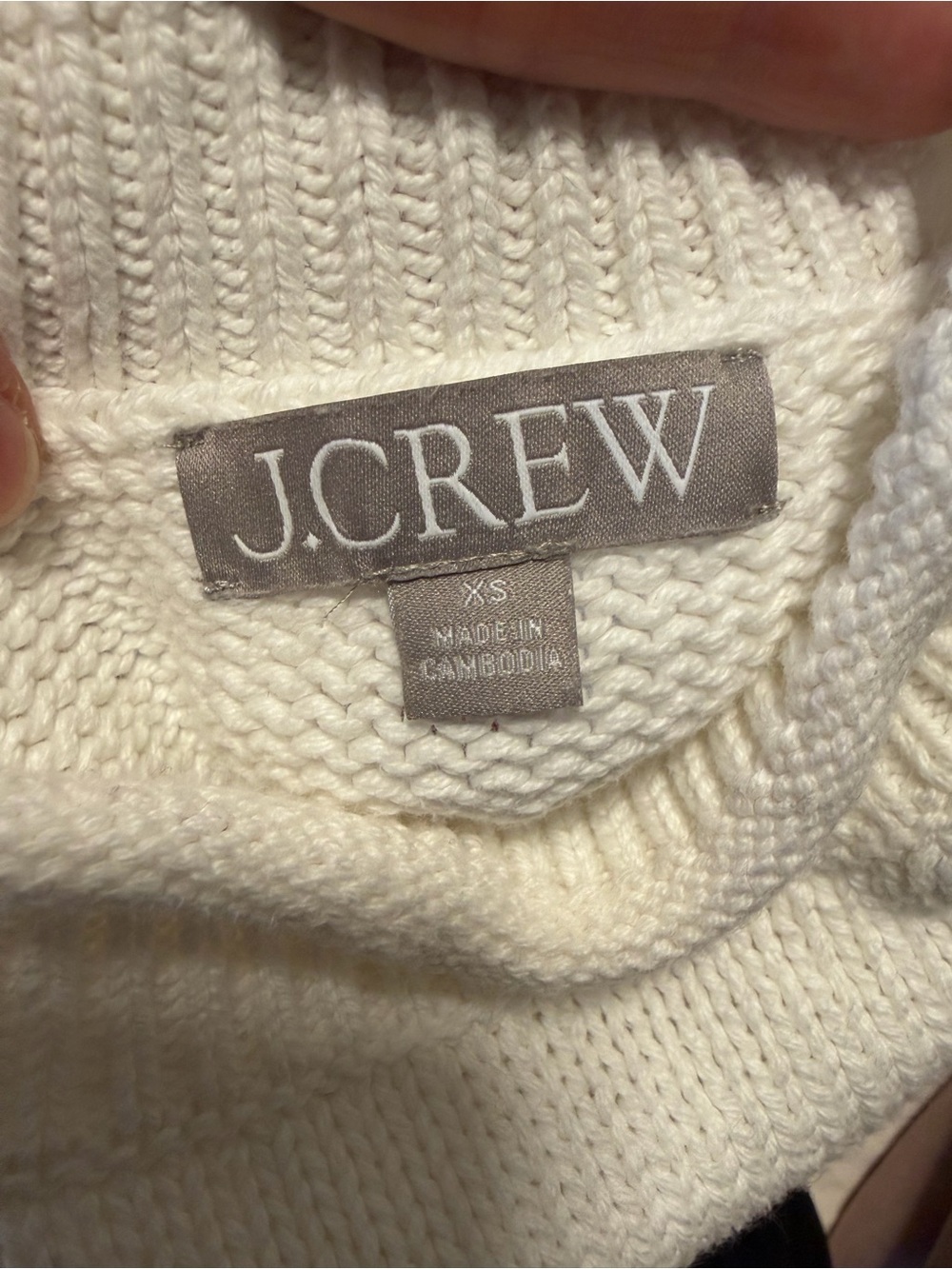 NWOT J. Crew Cream Rollneck Knit Sweater - Picture 5 of 6